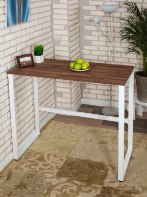 Стол барный LoftPubKitchen, размер 110х40х110 см, цвет дуб табачный, цвет ножек белый