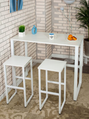 Стол барный LoftPubKitchen, размер 100х40х110 см, цвет белый, цвет ножек белый