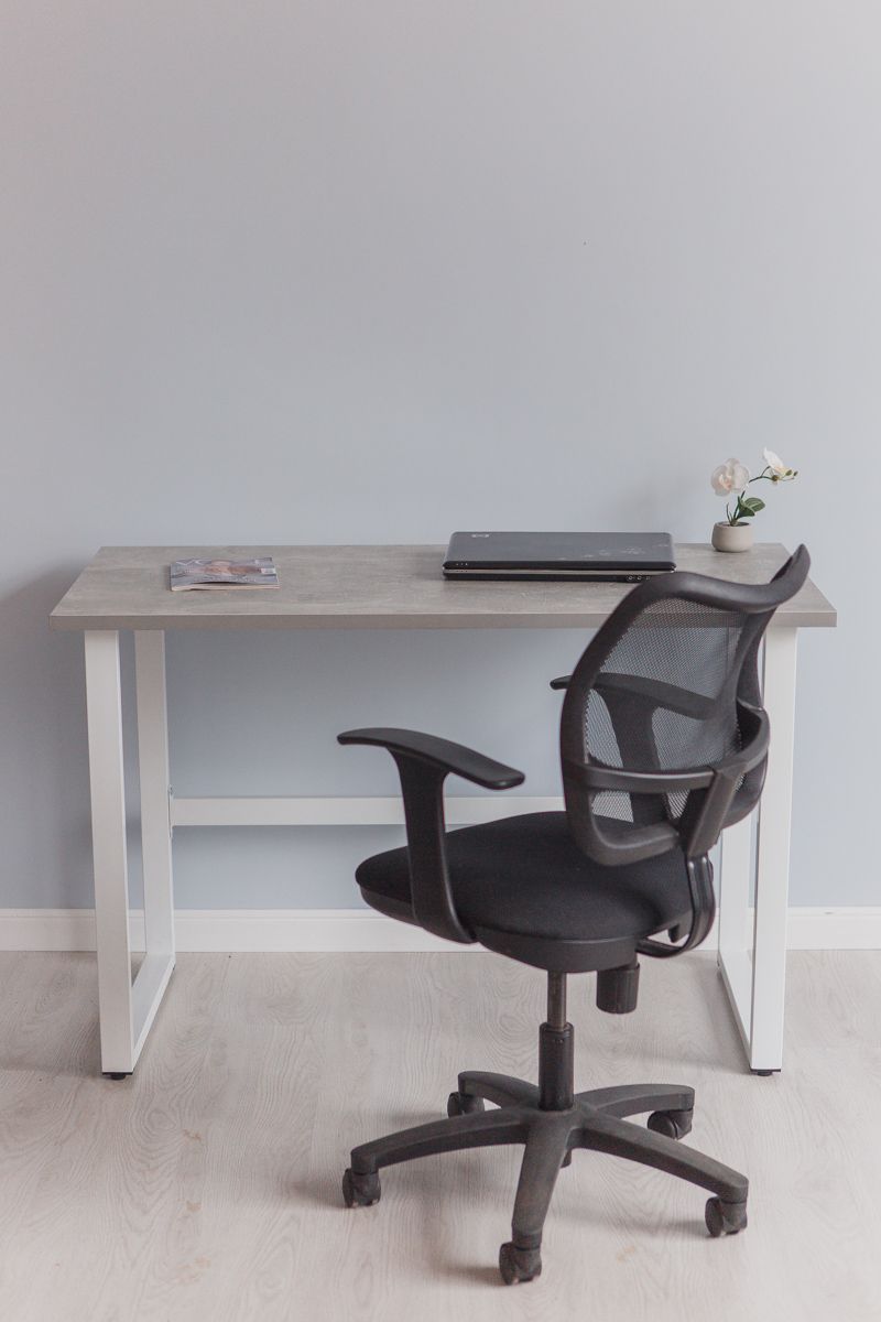Стол компьютерный Good Desk LIGHT,размер 120х60х75 см, цвет ателье светлый, цвет ножек белый