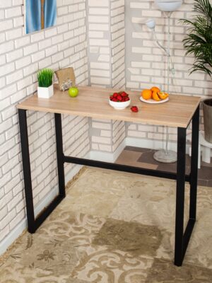 Стол барный LoftPubKitchen, размер 120х60х100 см, цвет дуб сонома, цвет ножек черный
