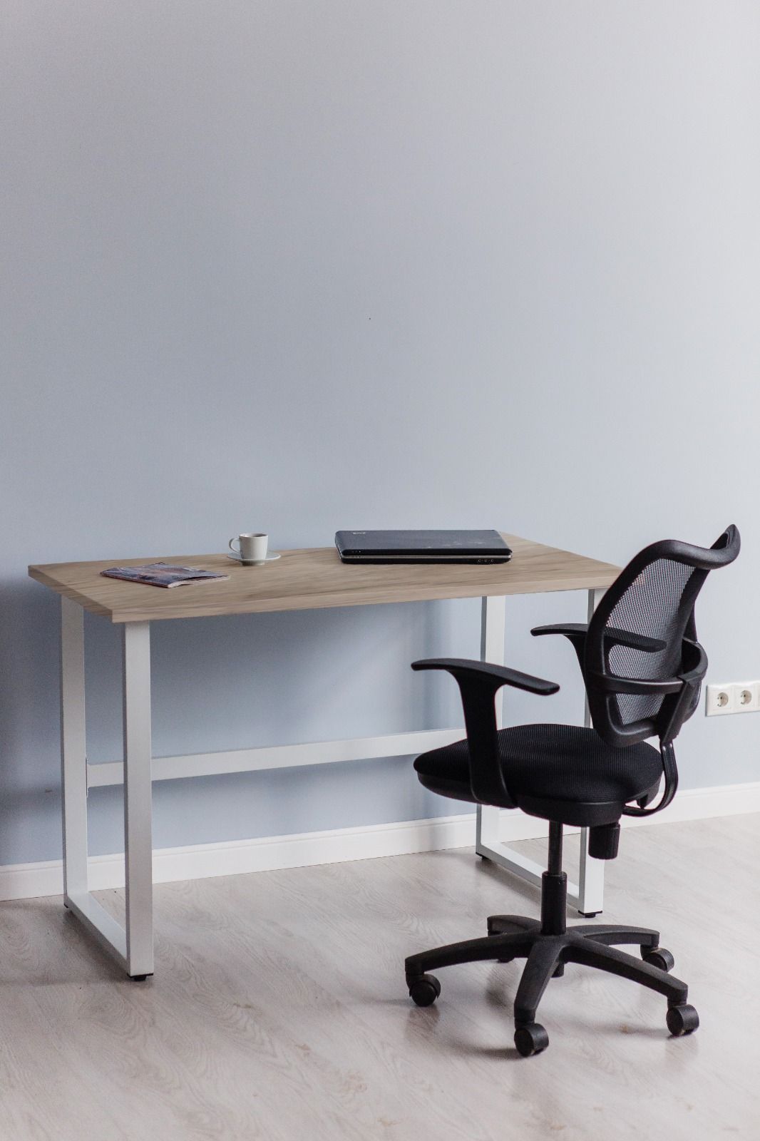Стол компьютерный Good Desk Loft,размер 200х80х75 см, цвет серый крафт, цвет ножек белый
