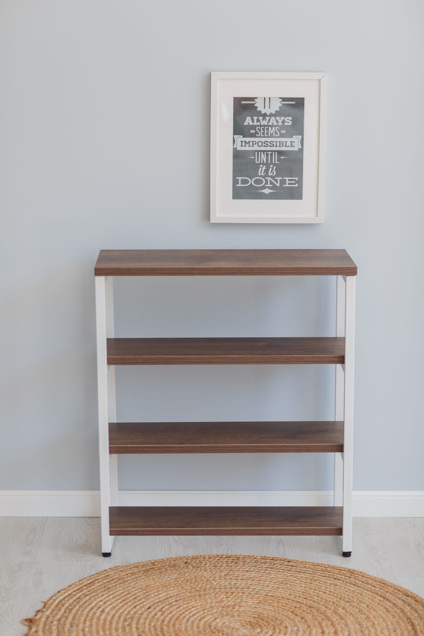 Стеллаж-тумба Loft Rack Line 69х30х80см 4 полки дуб бронзовый, каркас белый