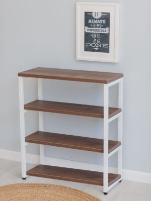 Стеллаж-тумба Loft Rack Line 69х30х80см 4 полки дуб бронзовый, каркас белый