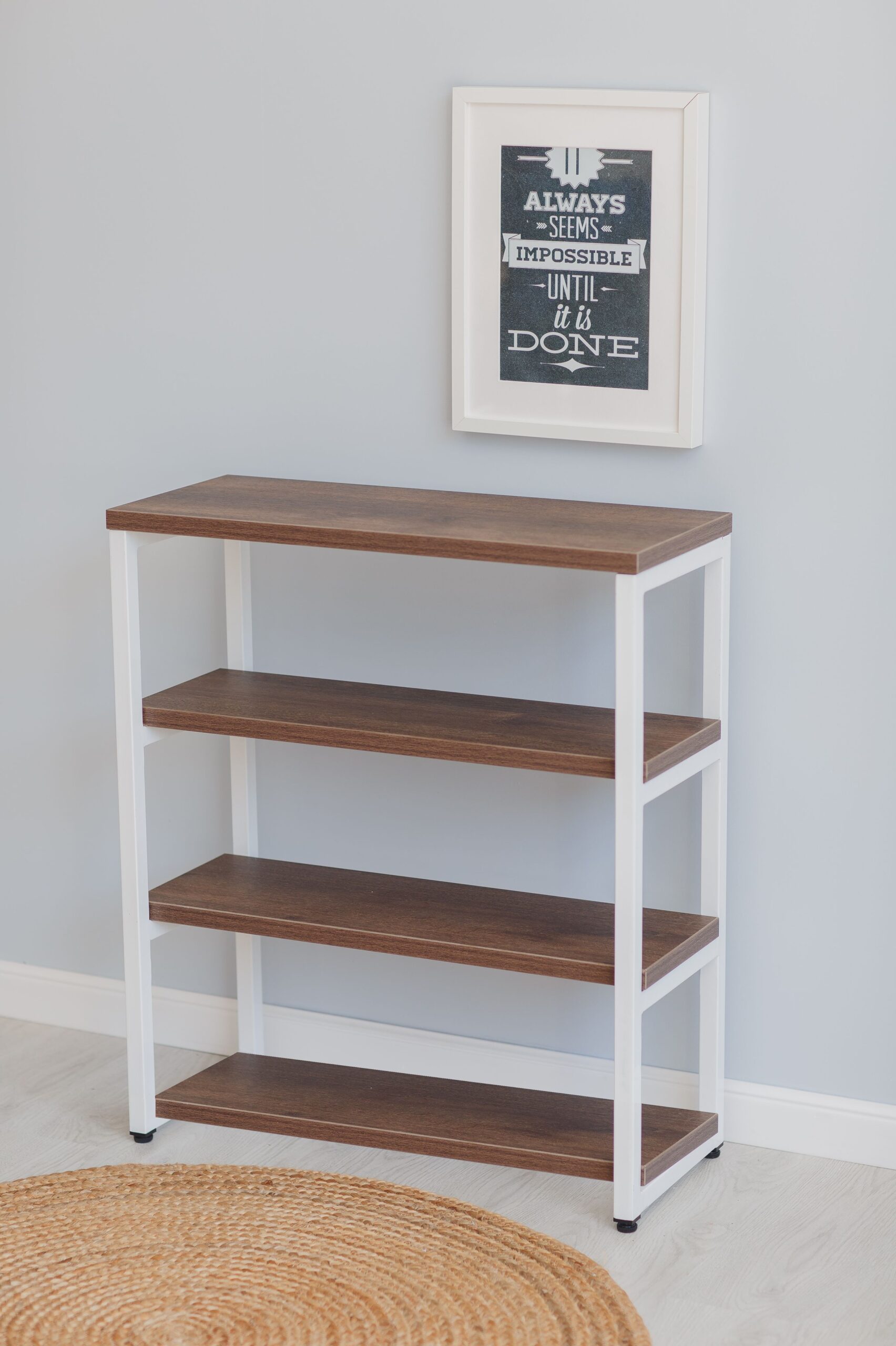 Стеллаж-тумба Loft Rack Line 69х30х80см 4 полки дуб бронзовый, каркас белый