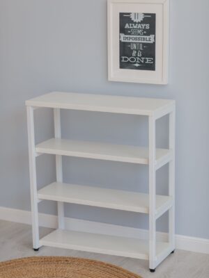 Стеллаж-тумба Loft Rack Line 50х30х80см 4 полки белый,каркас белый