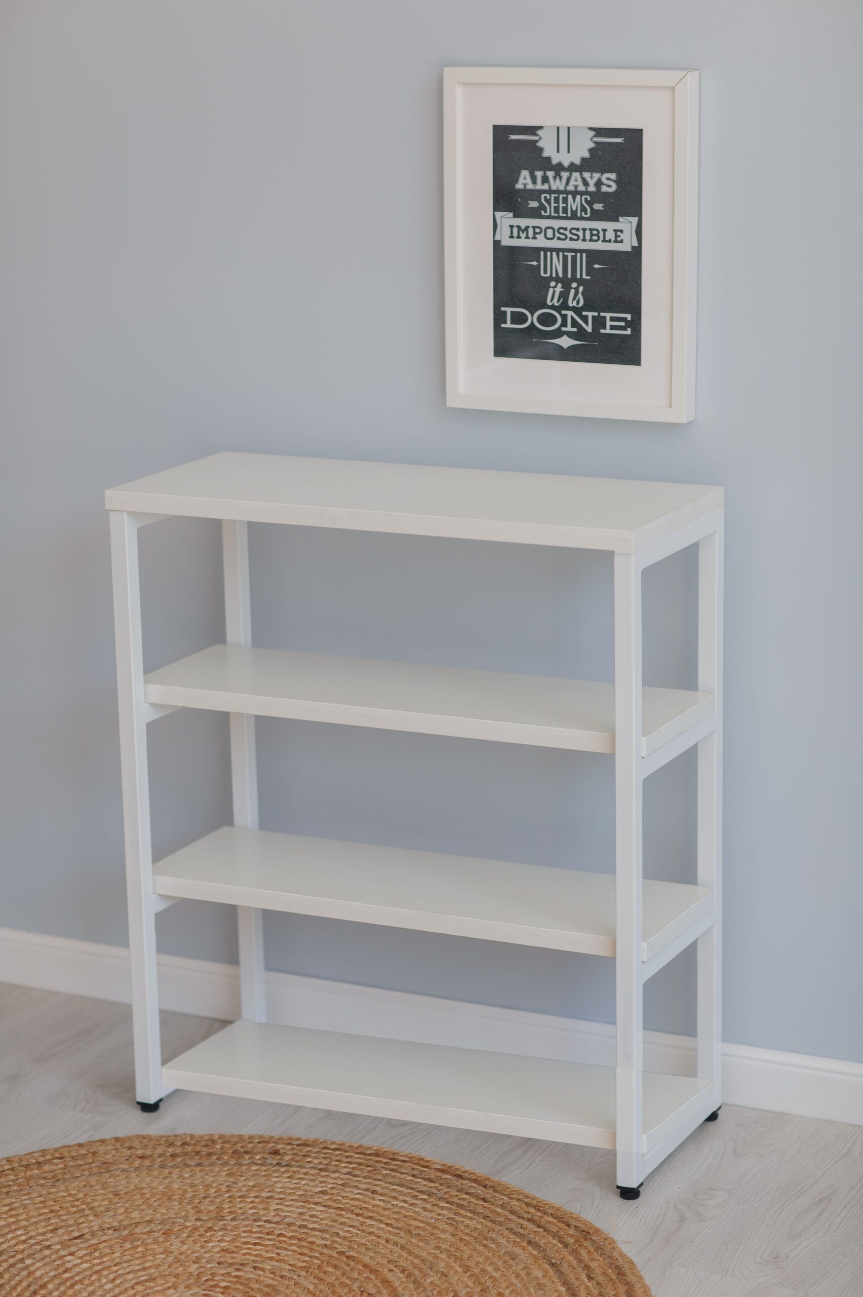 Стеллаж-тумба Loft Rack Line 69х30х80см 4 полки белый,каркас белый