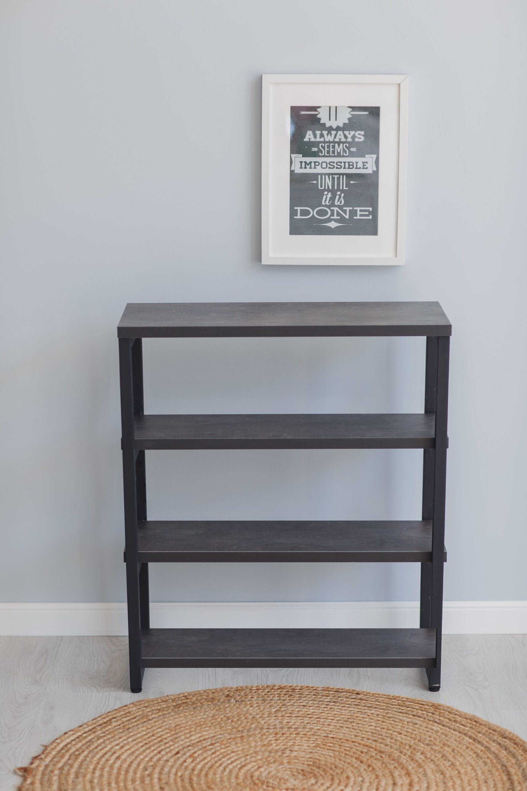 Стеллаж-тумба Loft Rack Line 50х30х80см 4 полки ателье темный,черный каркас