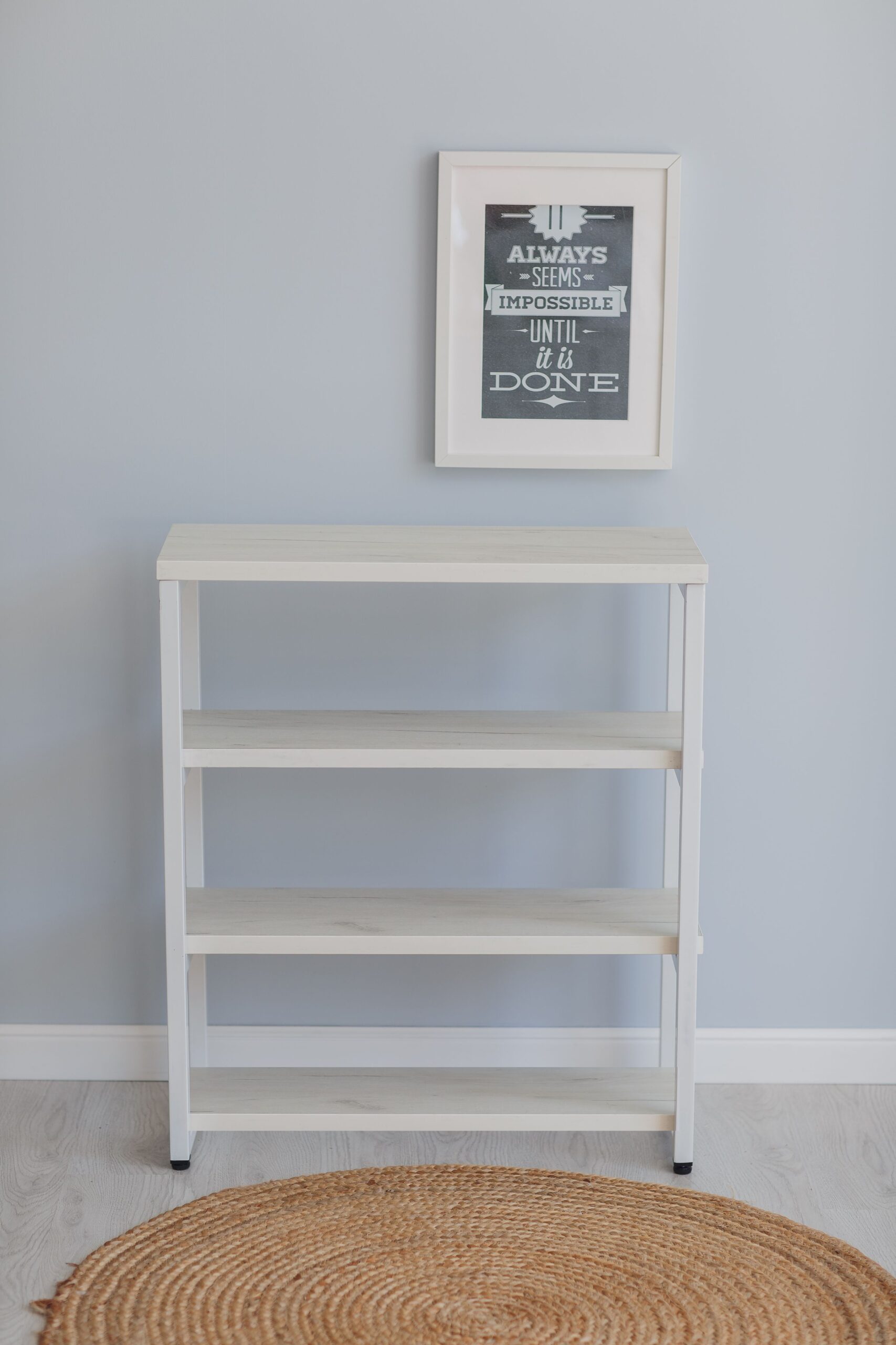 Стеллаж-тумба Loft Rack Line 50х30х80см 4 полки дуб белый крафт, каркас белый