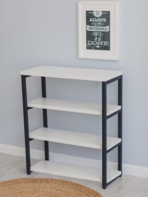 Стеллаж-тумба Loft Rack Line 50х30х80см 4 полки белый,каркас черный