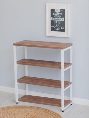 Стеллаж-тумба Loft Rack Line 50х30х80см 4 полки дуб табачный,каркас белый