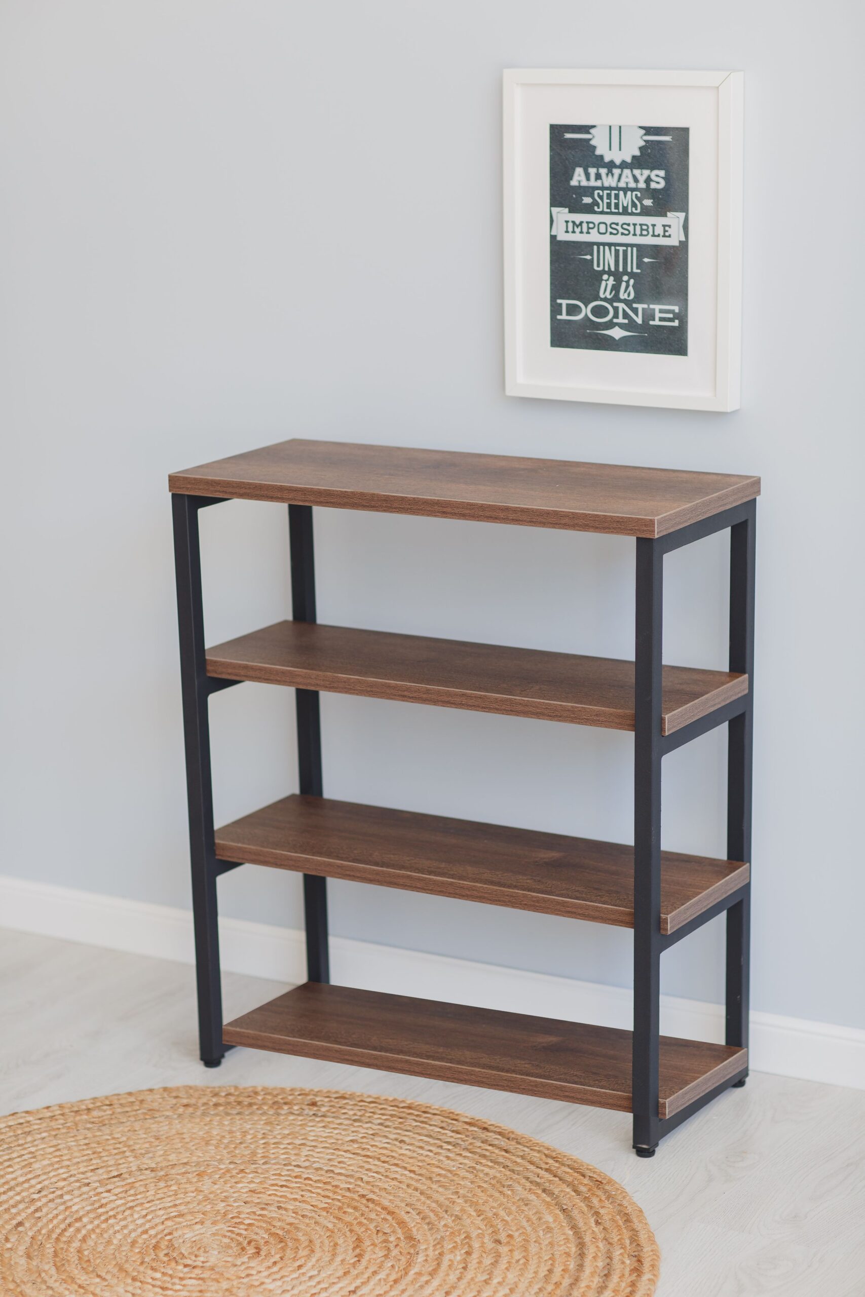 Стеллаж-тумба Loft Rack Line 50х30х80см 4 полки дуб бронзовый,черный каркас