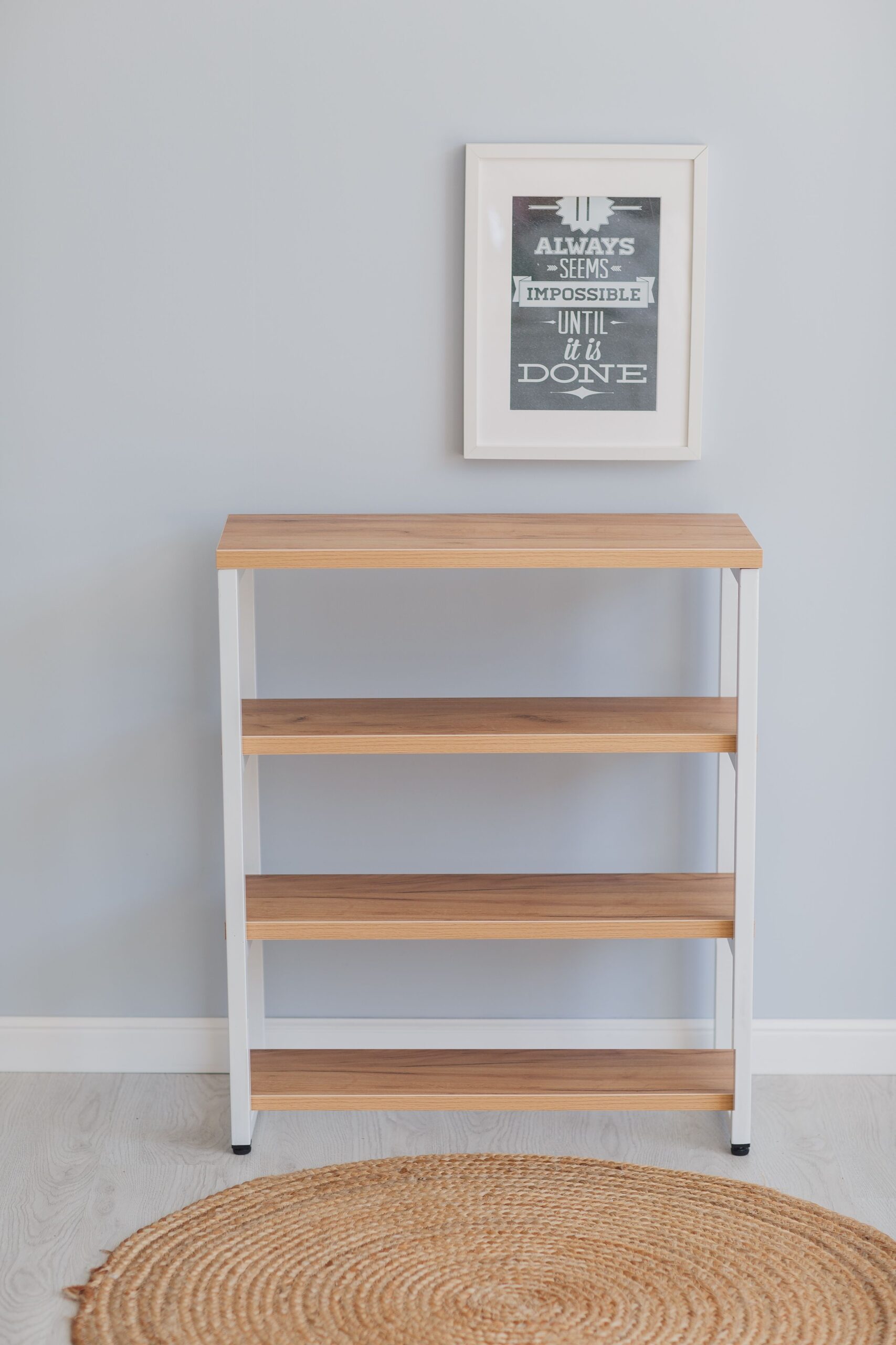 Стеллаж-тумба Loft Rack Line 50х30х80см 4 полки дуб золотой, каркас белый