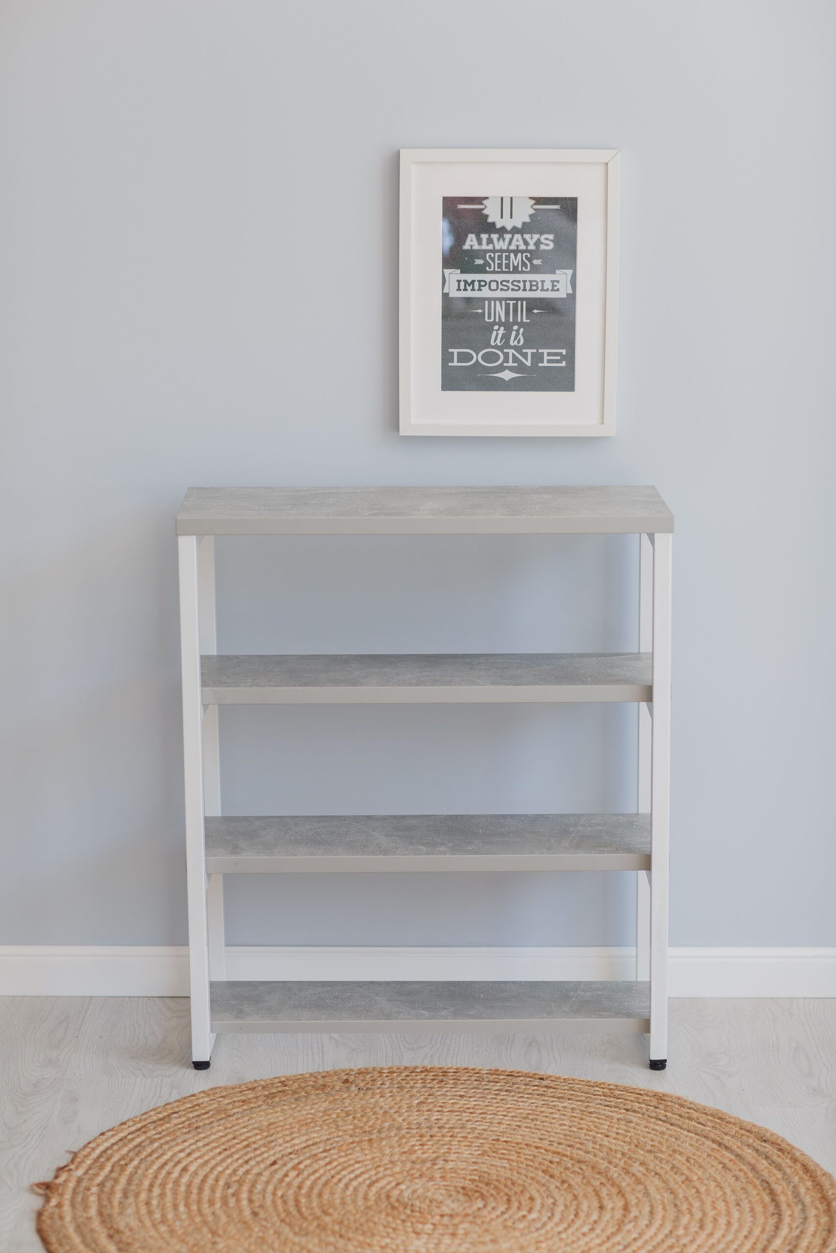 Стеллаж-тумба Loft Rack Line 69х30х80см 4 полки ателье светлый,каркас белый