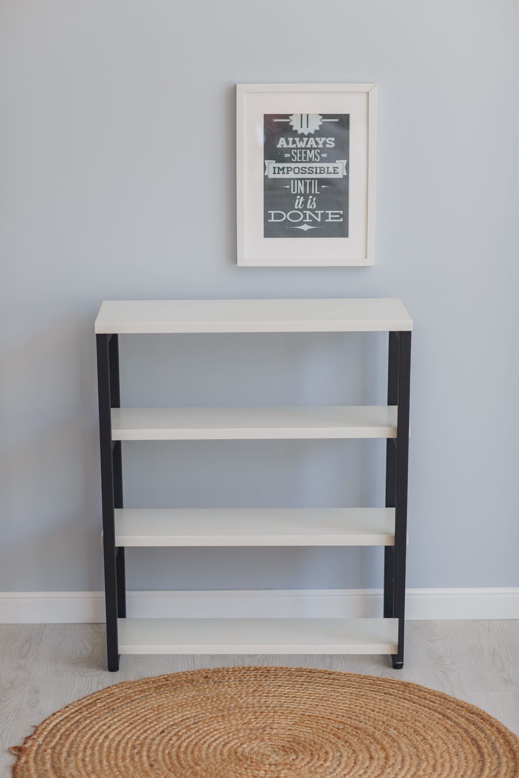 Стеллаж-тумба Loft Rack Line 69х30х80см 4 полки белый,каркас черный