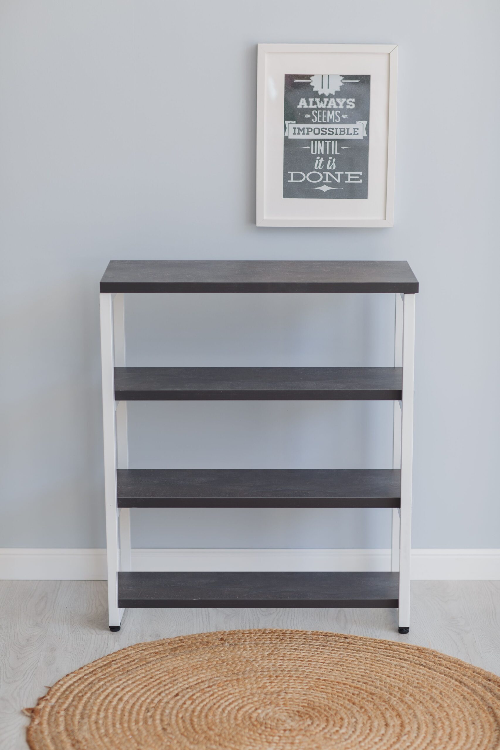 Стеллаж-тумба Loft Rack Line 50х30х80см 4 полки ателье темный, каркас белый