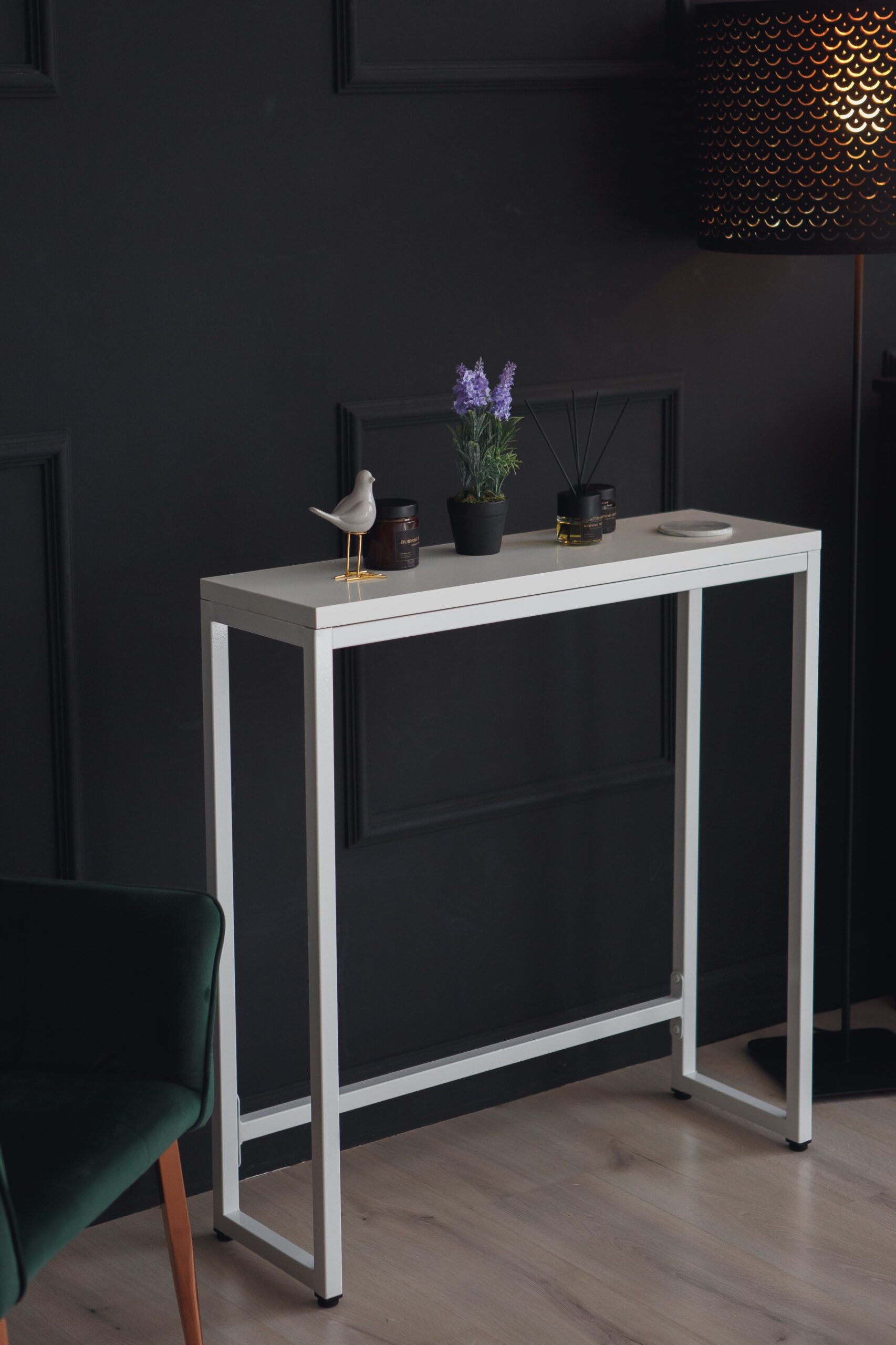 Консоль-тумба LobbyLoft 85х80х25см цвет белый, каркас белый
