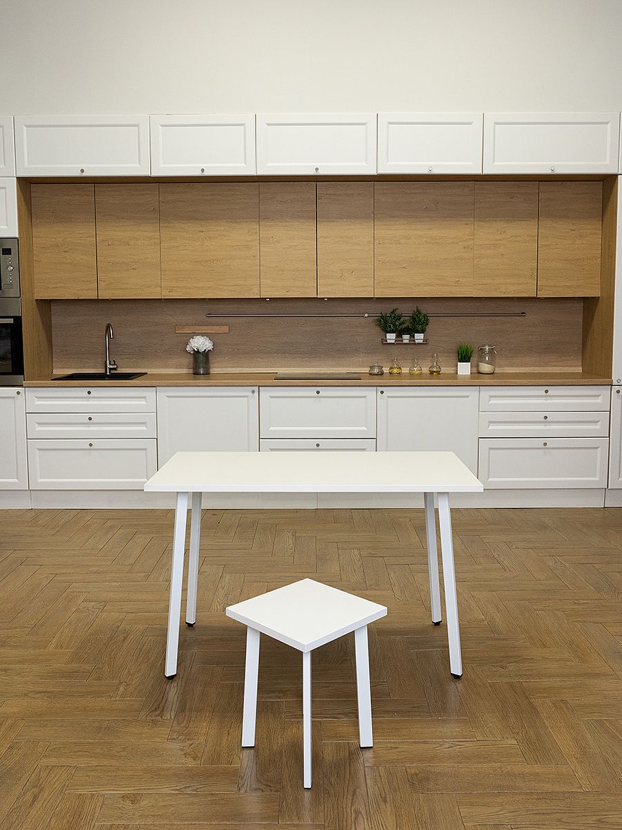 Стол обеденный Delight Dining, размер 140х70х75 см, цвет белый, цвет ножек белый