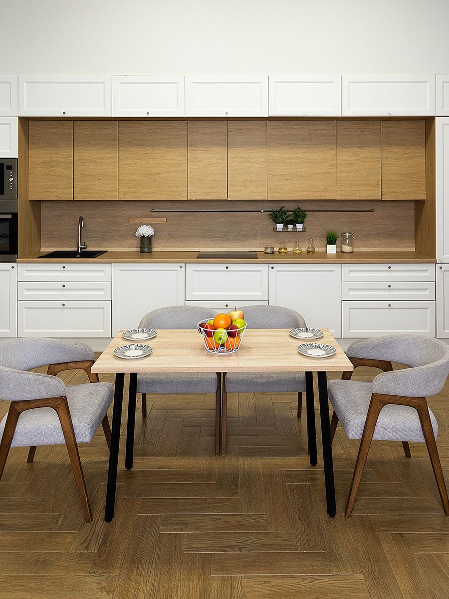 Стол обеденный Delight Dining, размер 90х60х75 см, цвет дуб сонома, цвет ножек черный