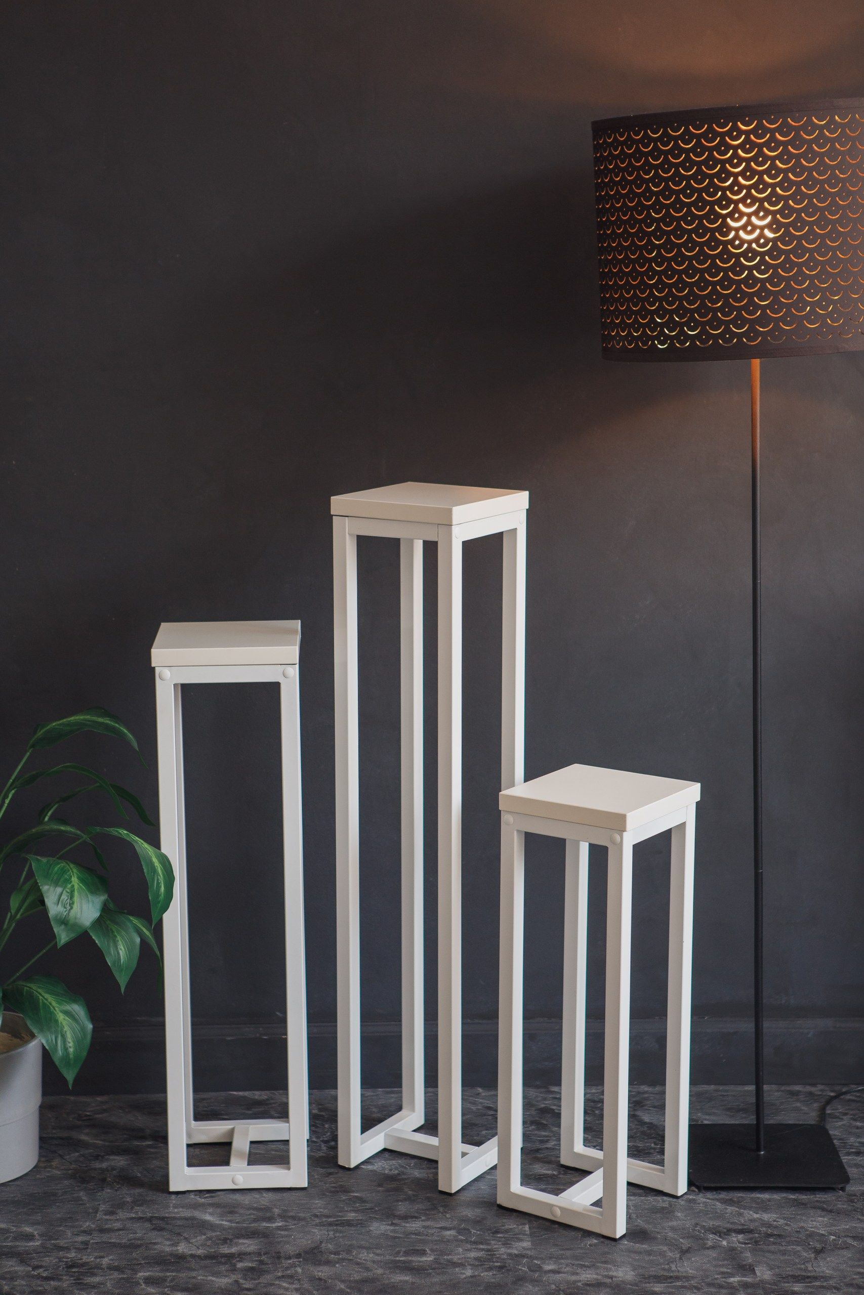 Цветочница-подставка Flowers Tower 100х20х20см белый, корпус белый