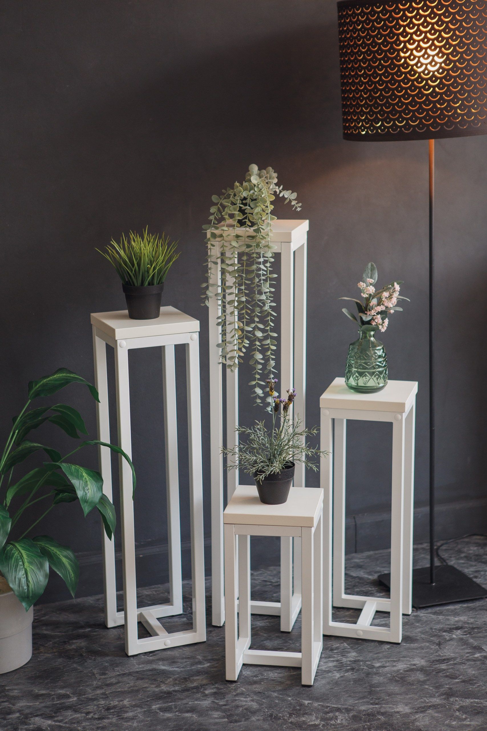 Цветочница-подставка Flowers Tower 100х20х20см белый, корпус белый