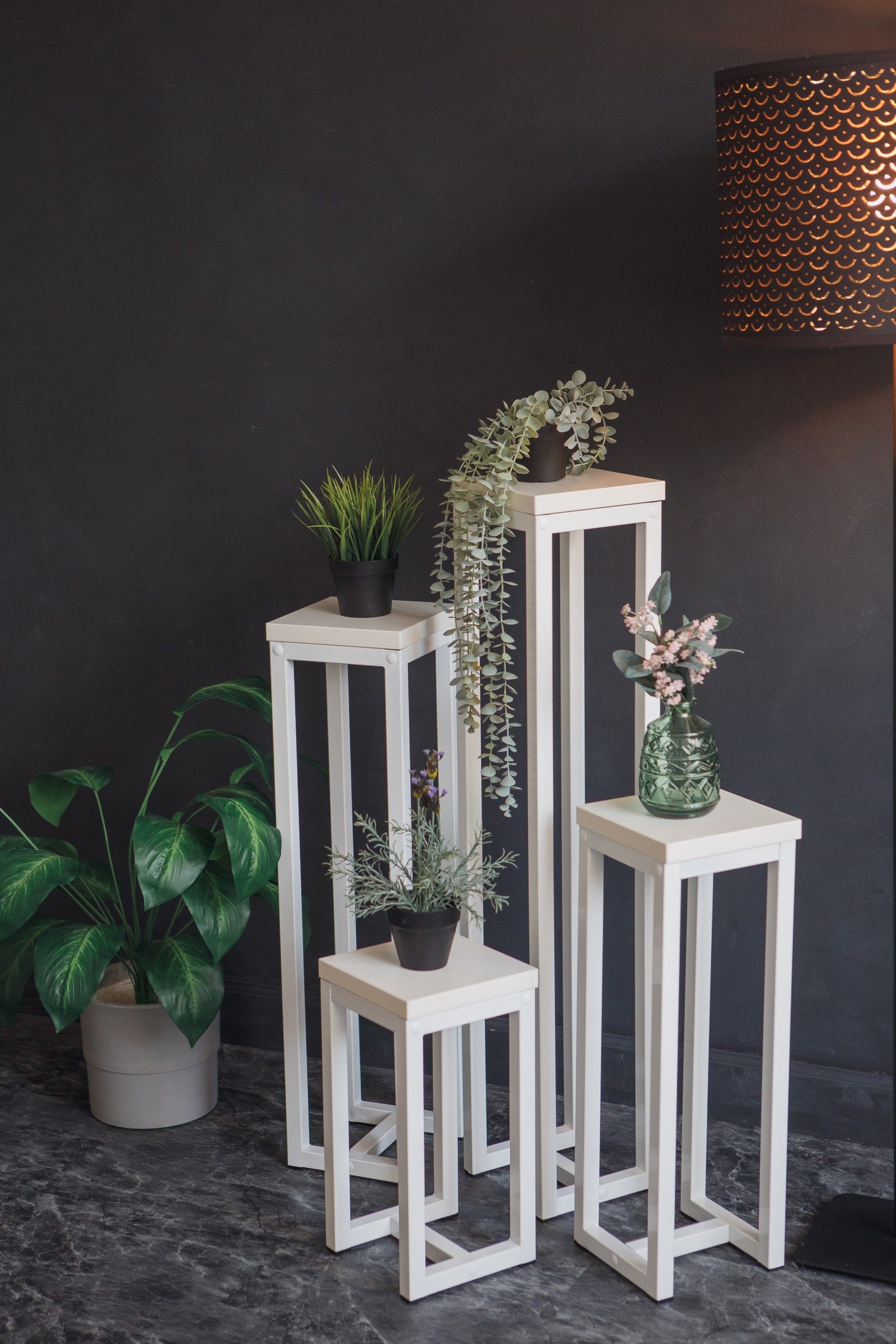 Цветочница-подставка Flowers Tower 100х20х20см белый, корпус белый