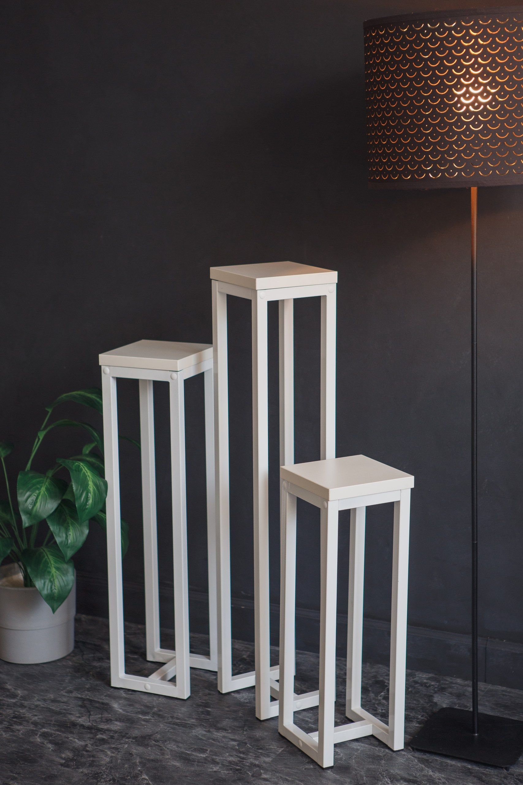 Цветочница-подставка Flowers Tower 100х20х20см белый, корпус белый