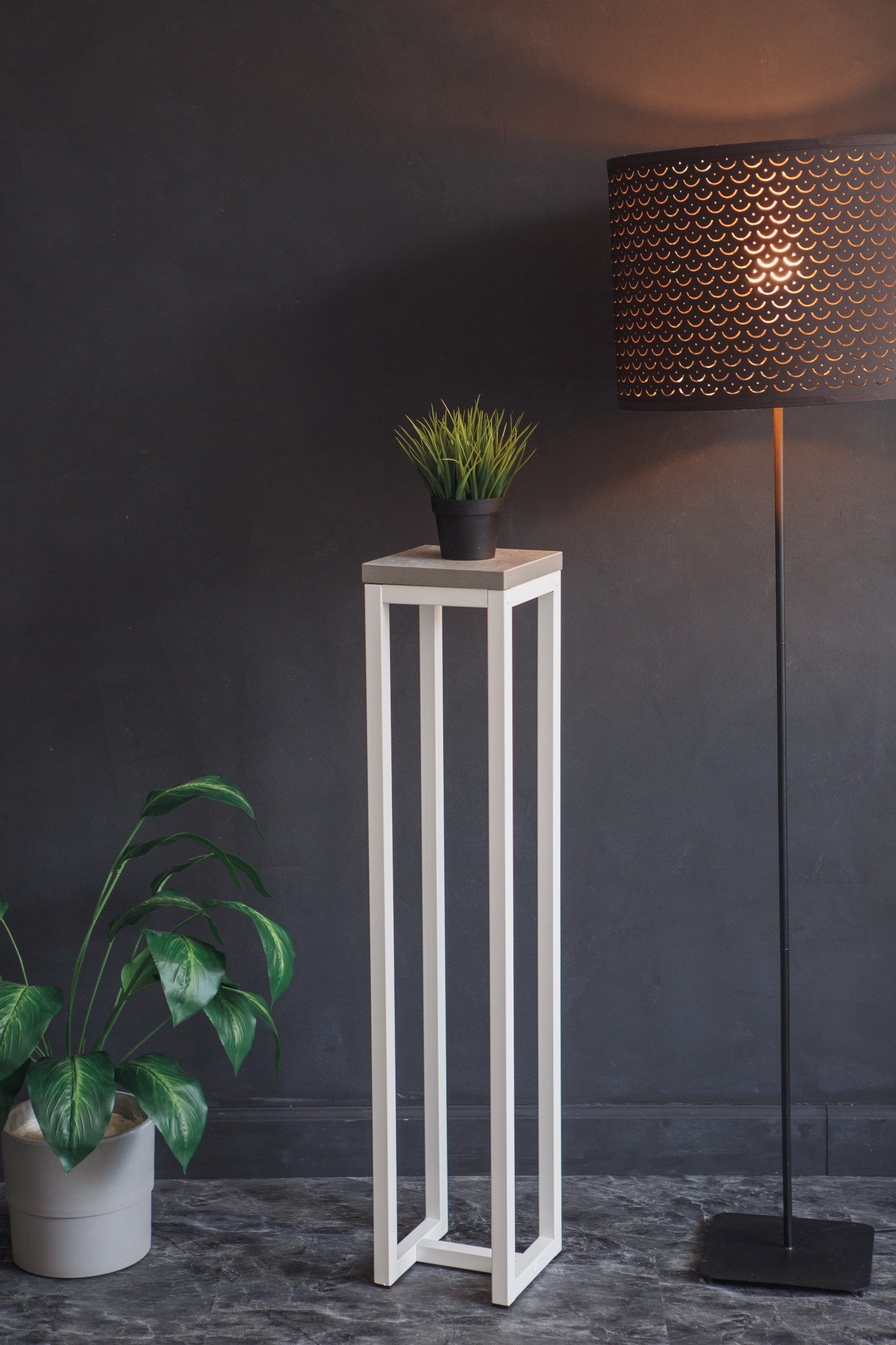 Цветочница-подставка Flowers Tower 100х20х20см ателье светлый, корпус белый