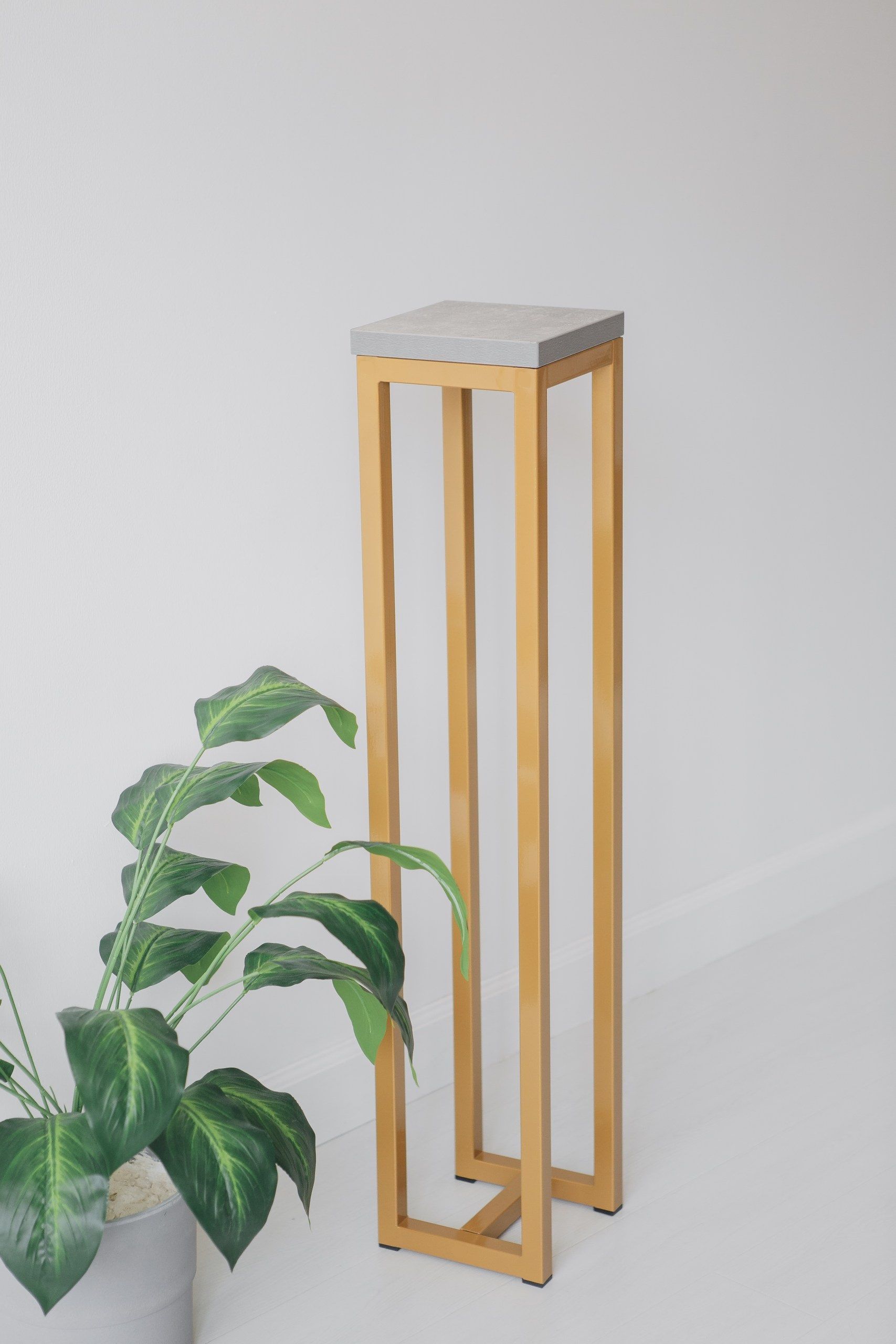 Цветочница-подставка Flowers Tower 100х20х20см ателье светлый, корпус золотой