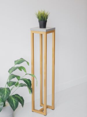 Цветочница-подставка Flowers Tower 100х20х20см ателье светлый, корпус золотой