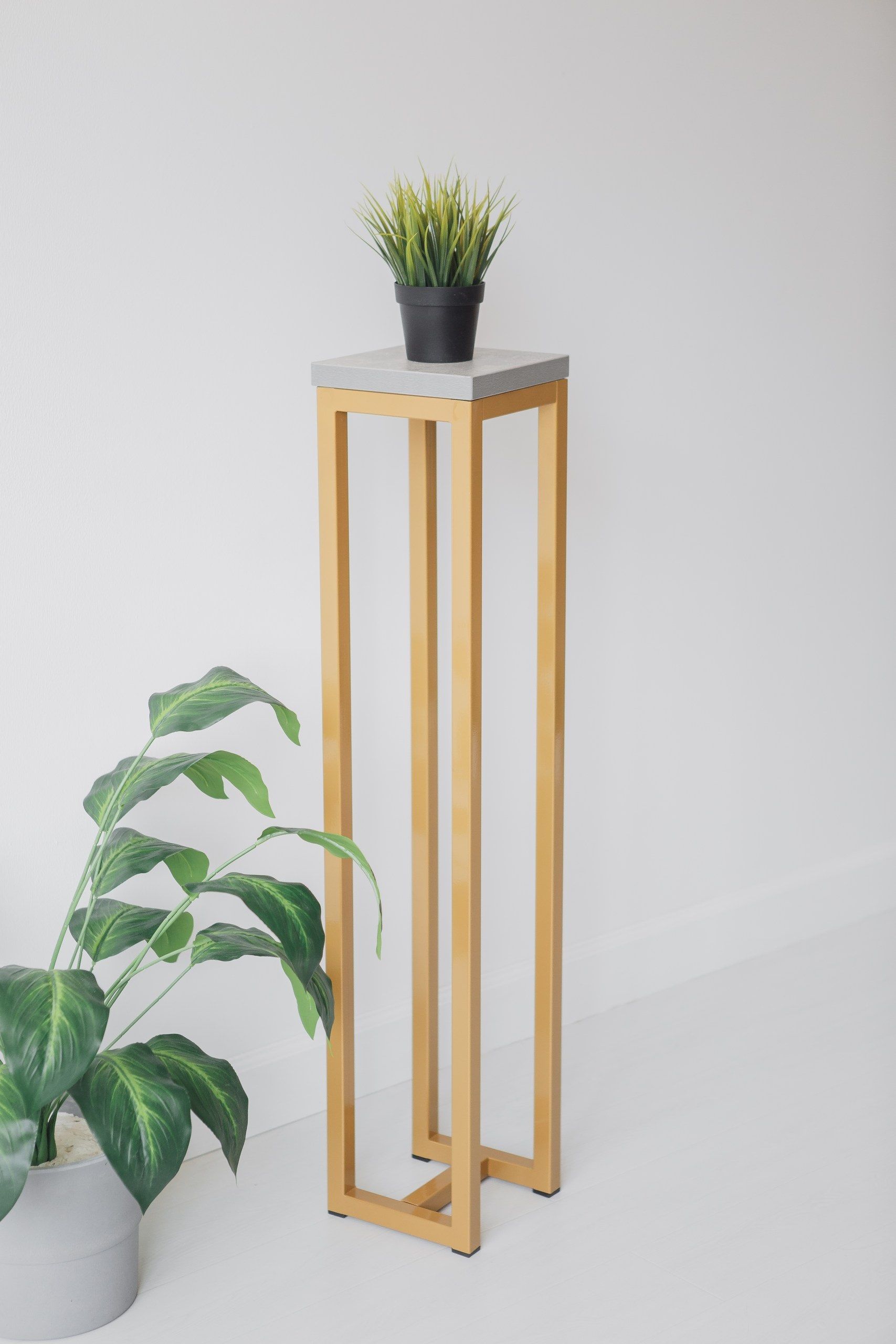 Цветочница-подставка Flowers Tower 100х20х20см ателье светлый, корпус золотой