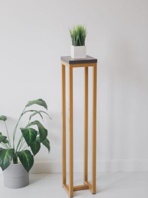 Цветочница-подставка Flowers Tower 100х20х20см ателье темный, корпус золотой