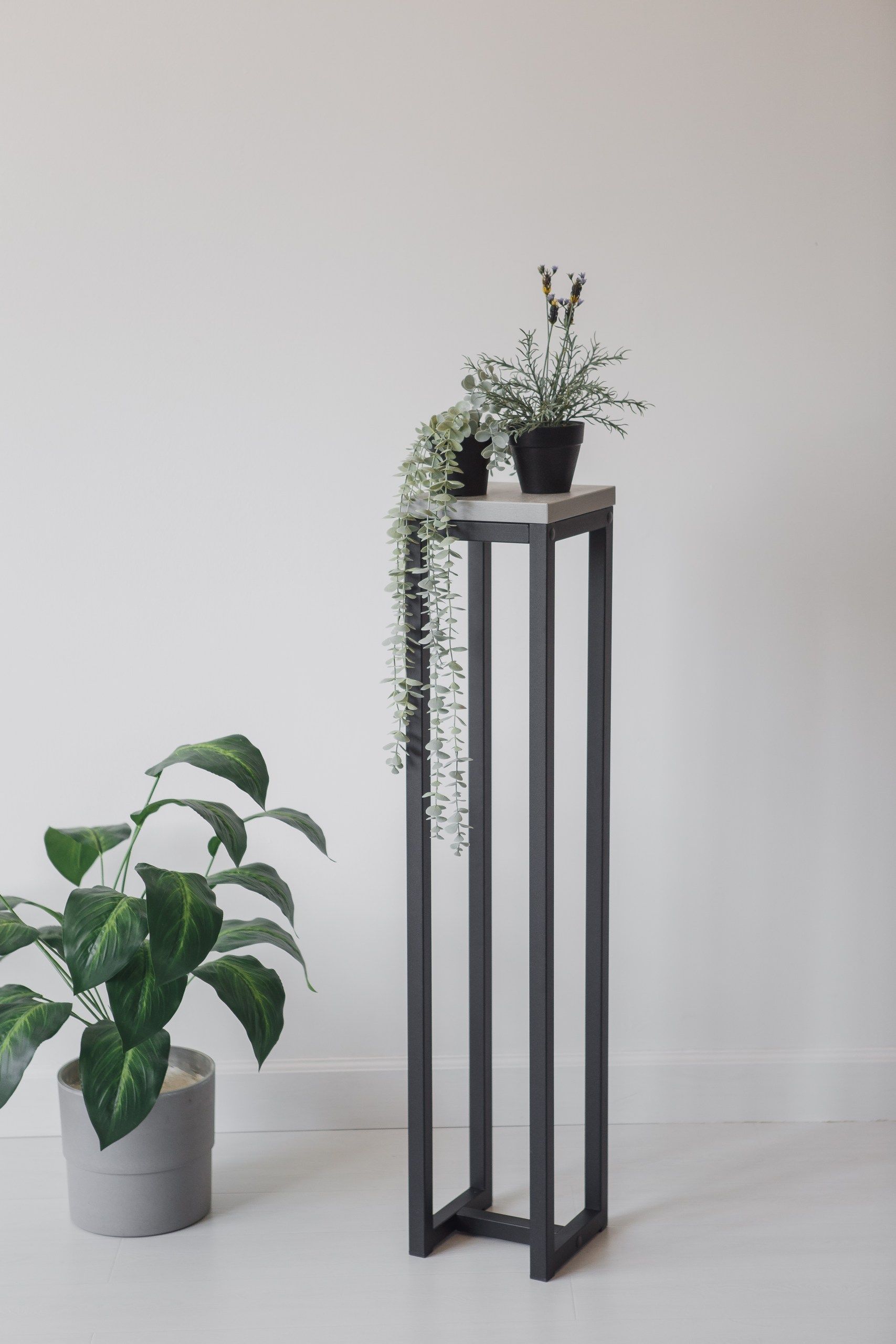 Цветочница-подставка Flowers Tower 100х20х20см ателье светлый, корпус черный