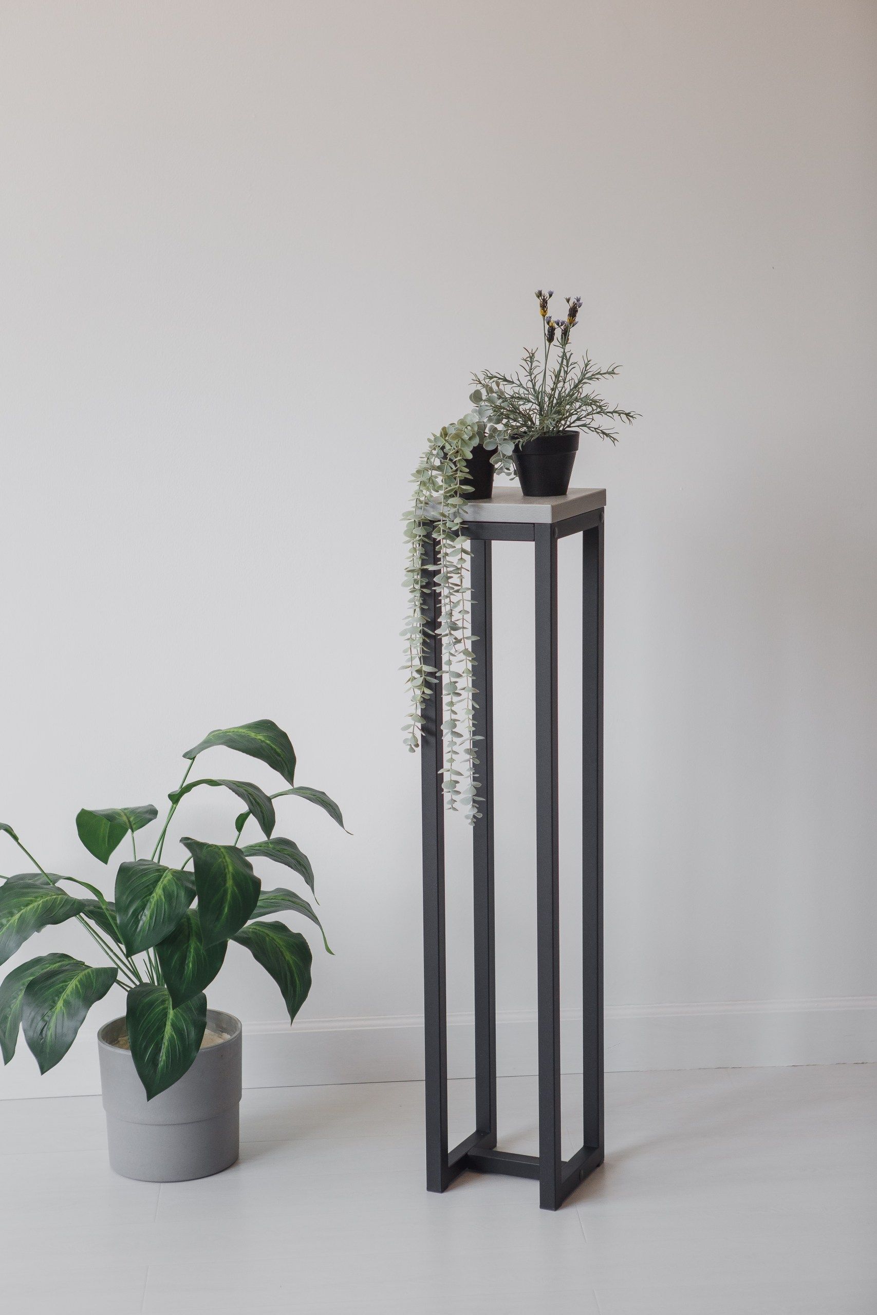 Цветочница-подставка Flowers Tower 100х20х20см ателье светлый, корпус черный