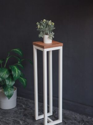 Цветочница-подставка Flowers Tower 80х20х20 см дуб табачный, корпус белый