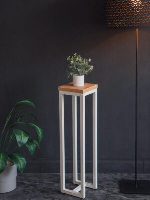 Цветочница-подставка Flowers Tower 80х20х20 см дуб золотой, корпус белый