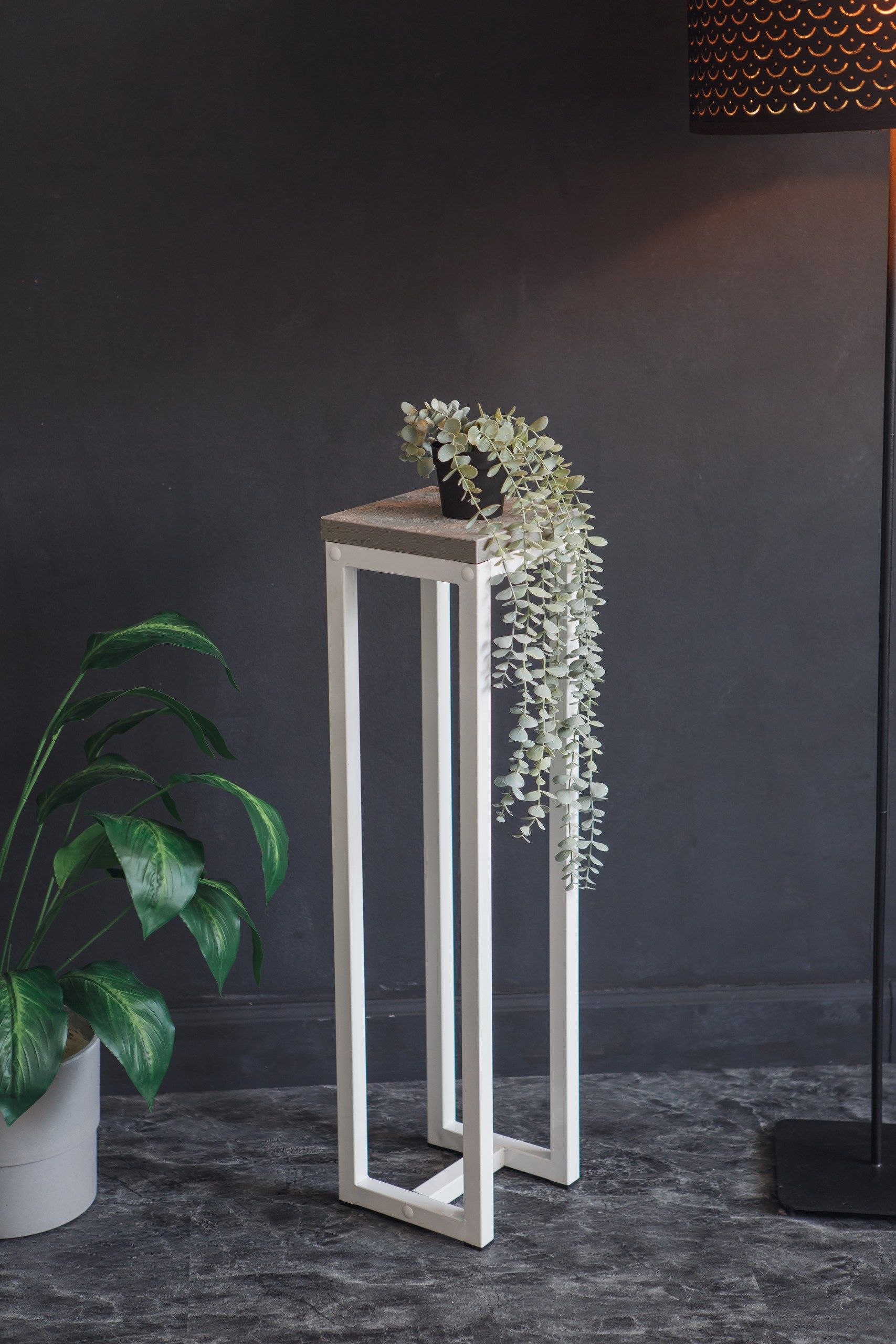 Цветочница-подставка Flowers Tower 80х20х20 см ателье светлый, корпус белый
