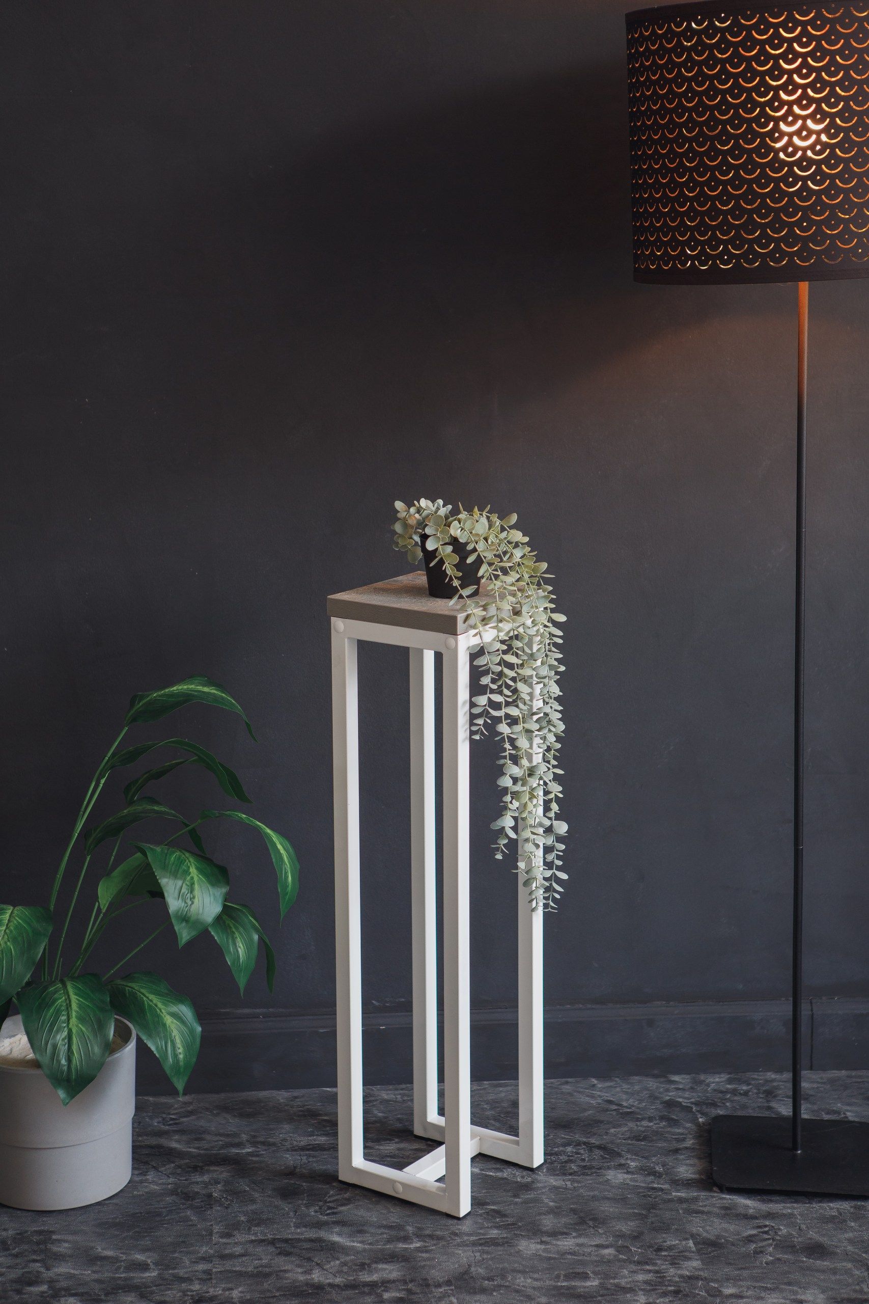 Цветочница-подставка Flowers Tower 80х20х20 см ателье светлый, корпус белый