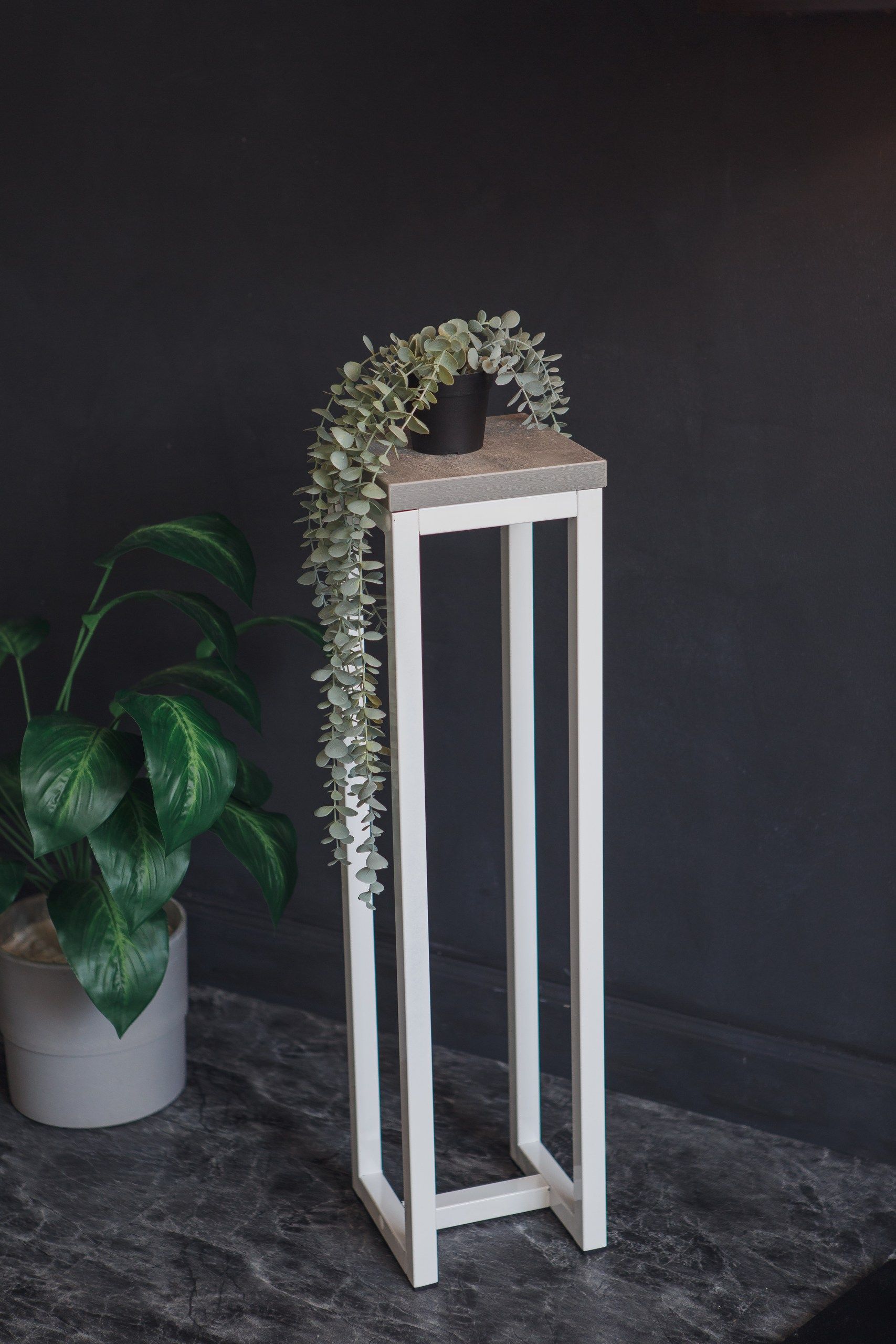 Цветочница-подставка Flowers Tower 80х20х20 см ателье светлый, корпус белый