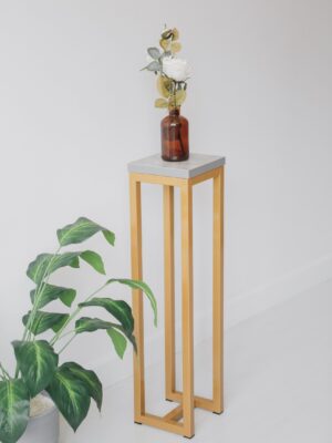 Цветочница-подставка Flowers Tower 80х20х20 см ателье светлый, корпус золотой