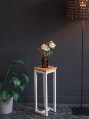 Цветочница-подставка Flowers Tower 60х20х20см дуб золотой, корпус белый