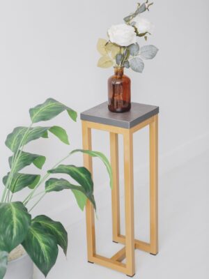 Цветочница-подставка Flowers Tower 60х20х20см ателье темный, корпус золотой