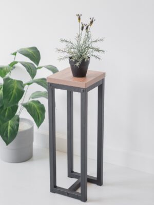 Цветочница-подставка Flowers Tower 60х20х20см дуб табачный, корпус черный