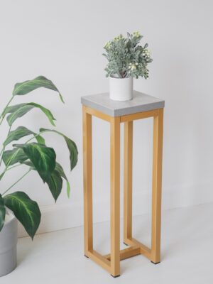 Цветочница-подставка Flowers Tower 60х20х20см ателье светлый, корпус золотой