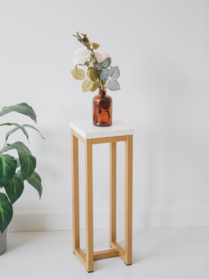 Цветочница-подставка Flowers Tower 60х20х20см белый, корпус золотой