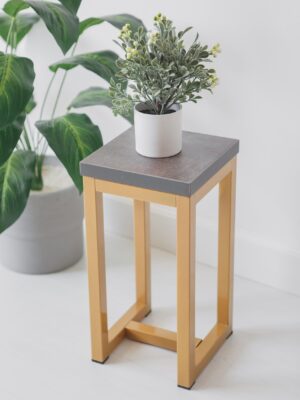 Цветочница-подставка Flowers Tower 40х20х20 см ателье темный, корпус золотой