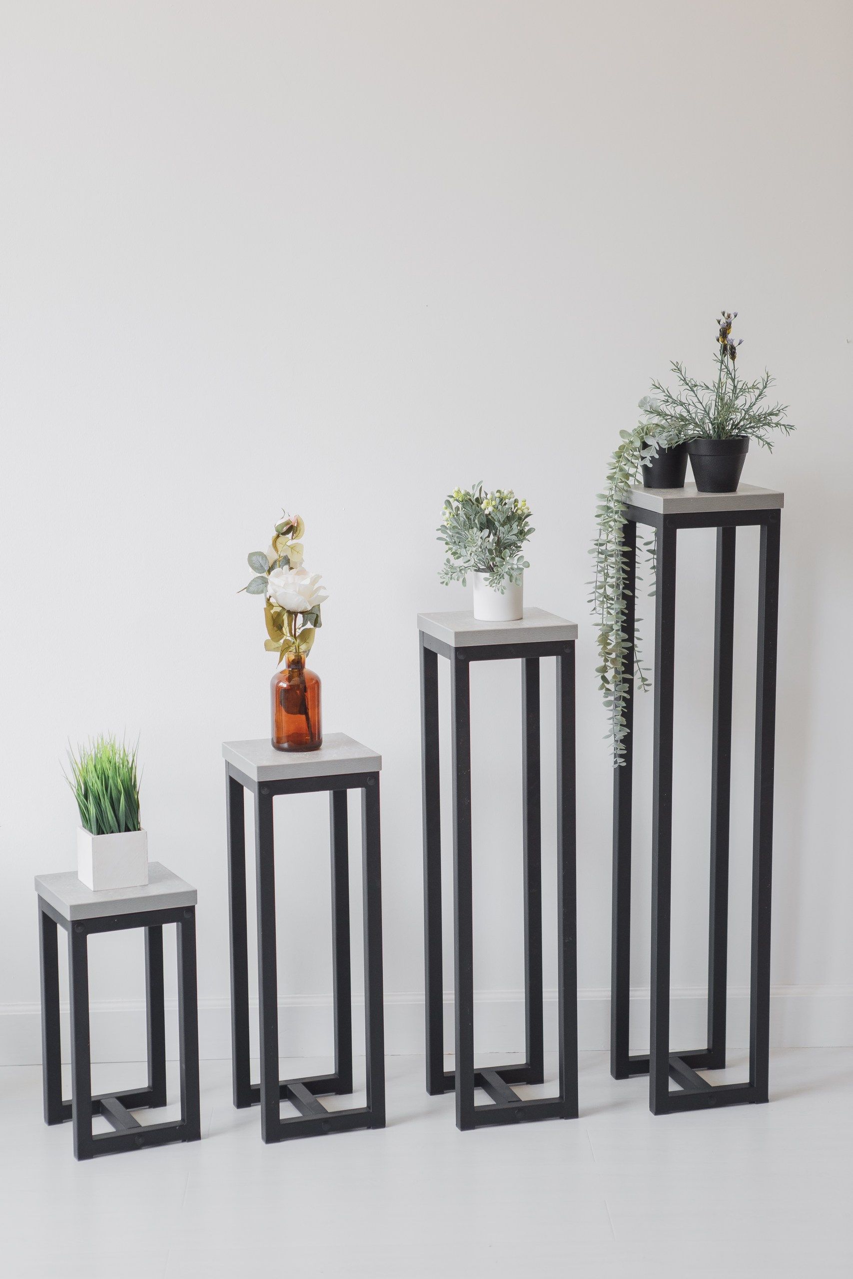 Цветочница-подставка Flowers Tower 40х20см ателье светлый, корпус черный