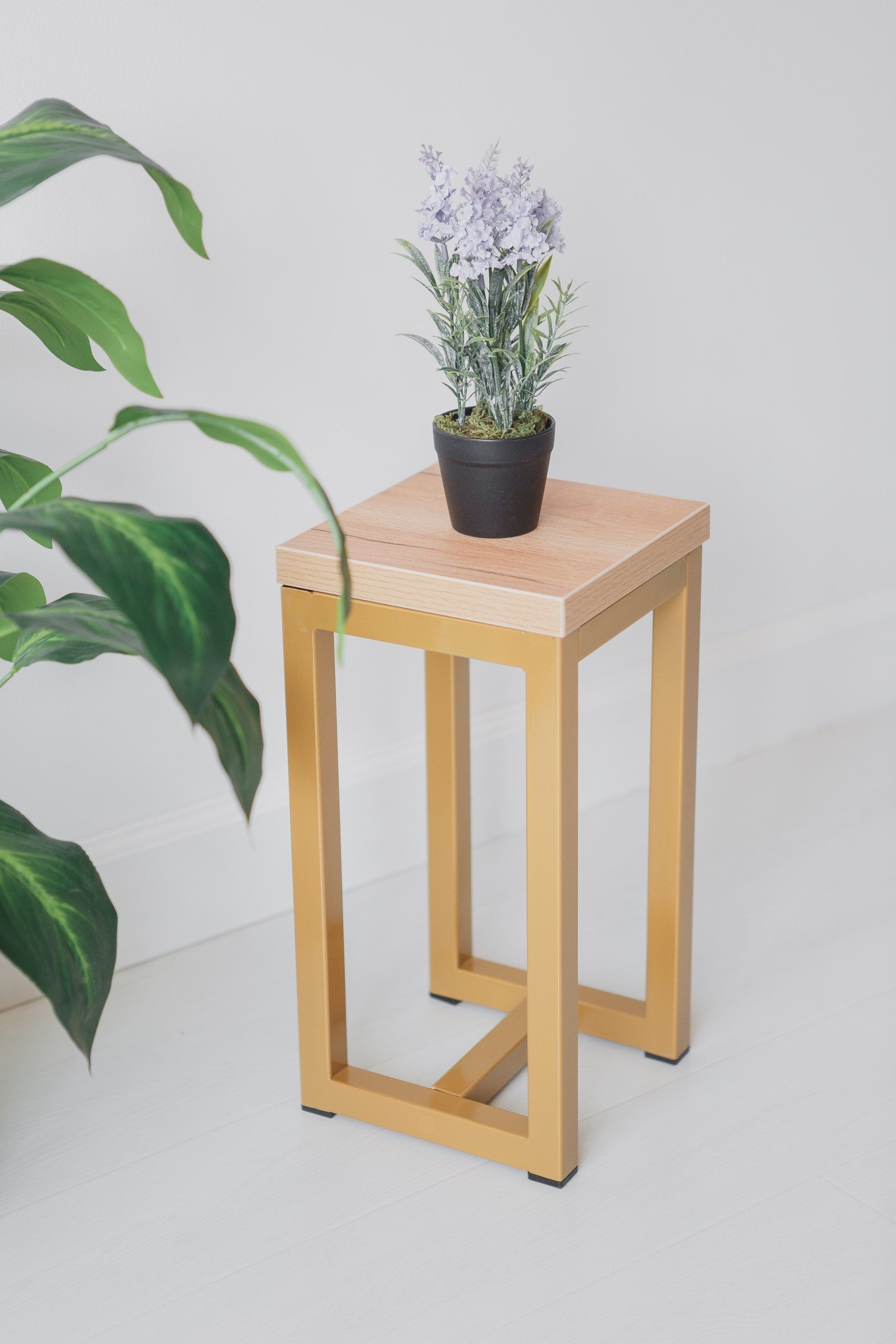 Цветочница-подставка Flowers Tower 40х20см дуб золотой, корпус золотой