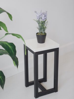 Цветочница-подставка Flowers Tower 40х20х20 см белый, корпус черный