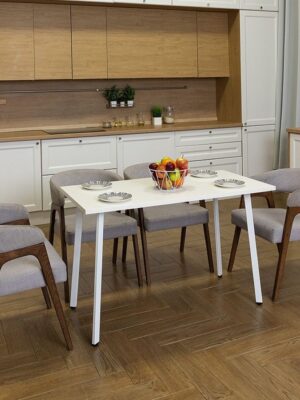Стол обеденный кухонный Simple Table 110х55см цвет белый, ножки белые