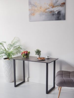 Стол обеденный кухонный письменный Universal Table 110х55см цвет ателье темный, ножки черные